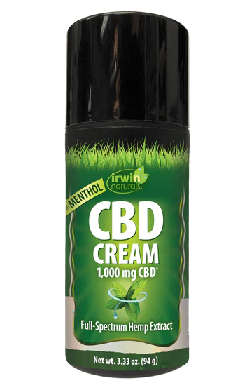 Irwin Naturals - CBD Cream + Menthol 1000mg CBD