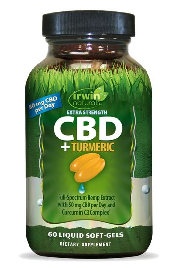 Irwin Naturals - CBD +Turmeric Extra Strength 60ct